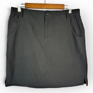 Tilley Black Athletic Skort with Pockets Size Large Sporty Activewear